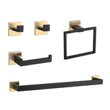 5-Piece SUS304 Brushed Bathroom Accessory Set with Towel Bar
