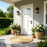 36x80 Fiberglass Front Door Left-Hand Inswing White PVC Frame