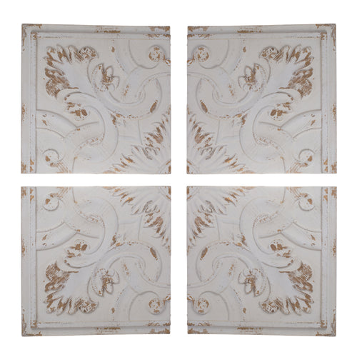 Distressed Wooden Square Wall Panels 17.5x17.5