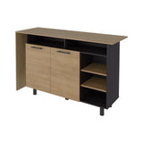 Korega TRB Kitchen Island Modern Kitchen Island with Storage Cabinet Drawers