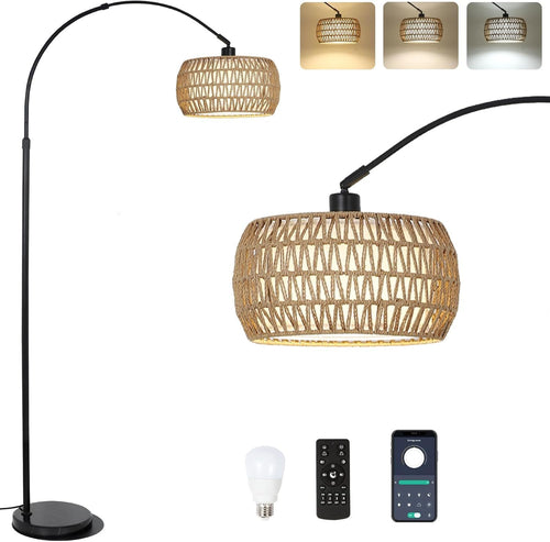Arc Floor Lamp with Remote Control, Dimmable LED, 3 Color Temps