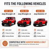 2PCS 400 LBS Roof Rack Cross Bars Compatible For 2007-2026 Jeep Wrangler JK JKU