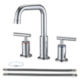 8 in. Widespread Chrome Bathroom Faucet with Pop-Up Drain