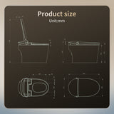 Tankless Smart Toilet With Bidet Built In, One-piece, Auto Flush