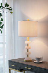 Marble Table Lamp 13x13x26 inch