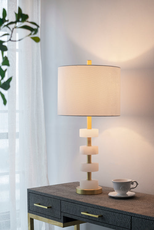 Marble Table Lamp 13x13x26 inch