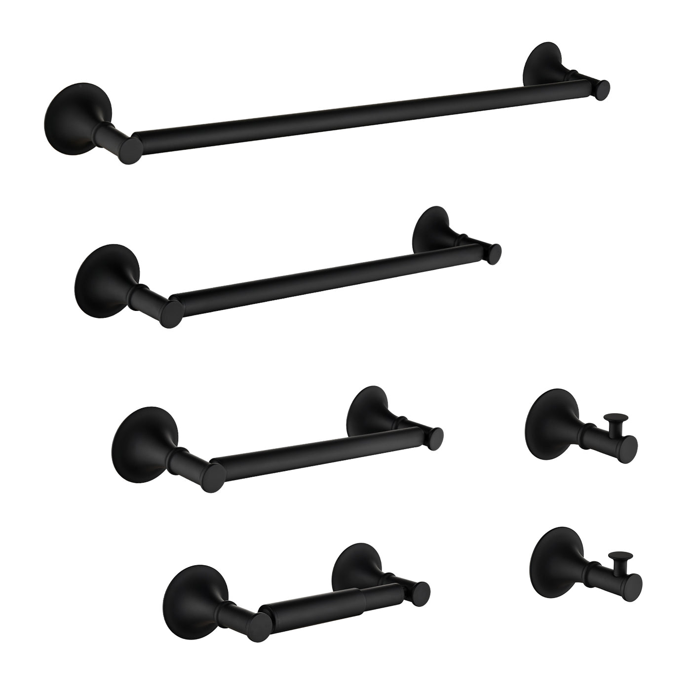 Brass Bathroom Towel Rack Wall Mount 6 Piece Set
