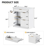 Freestanding Office File Cabinet with Built-in Tabletop Charging Station, Large