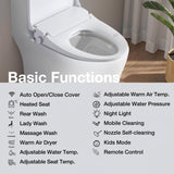 Smart Bidet Toilet Seat with Side Knob Adjustable Heated Seat
