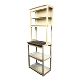 23.62" White and Rustic Brown color 5-Tier Bakers Rack for Kitchen
