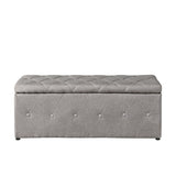 Storage Ottoman Set - Rectangular - Linen Fabric - Beige