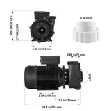 2 Speed SPA Pump, 48-Frame, AC 110-120V Hot Tub SPA Pump