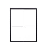 56"-60"W*72" H Semi-Frameless Double Sliding Shower Door, Bypass Shower Door
