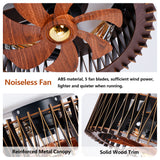 20" Modern Flush Mount Fan Light, Ceiling Fans