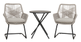 Outdoor Patio Furniture Set of 2 Metal Grey