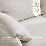 60" Down Filled Minimalist Sofa, Multiple Colors