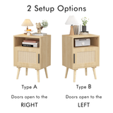 Engineered Wood Nightstand Oak