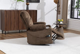 Velvet Recliner Power with Massage Brown