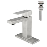 Single Handle Bathroom Sink Faucet with Pop-Up Drain