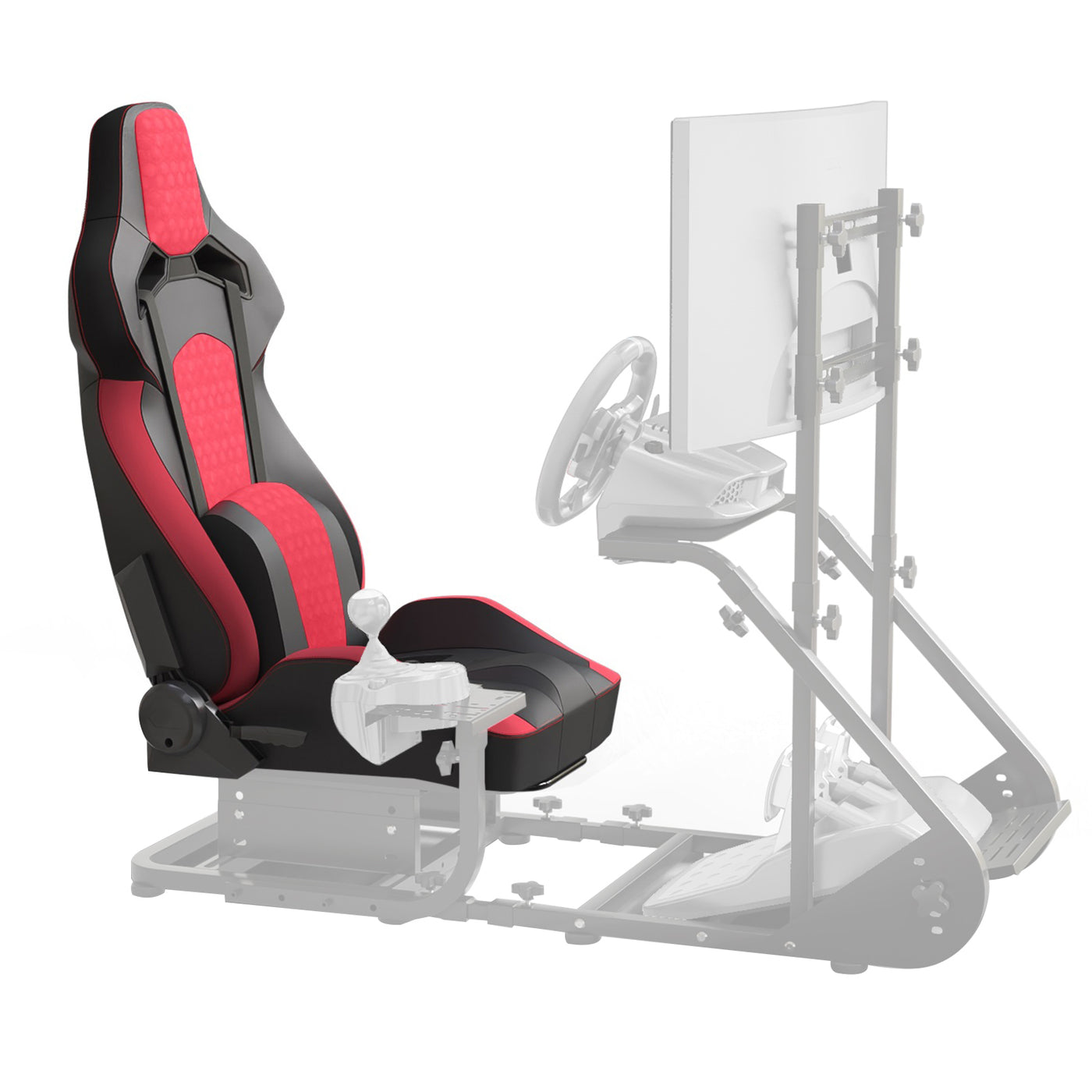 Racing Seat PU Leather Bucket Style Reclining Simulator