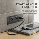 Queen Size Murphy Bed, Pine Wood Cabinet Bed with Built-in USB Charging Station and Geometrical Decoration Panel ,Grey