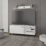 Bryce Modern TV Stand Two Doors Open Shelves