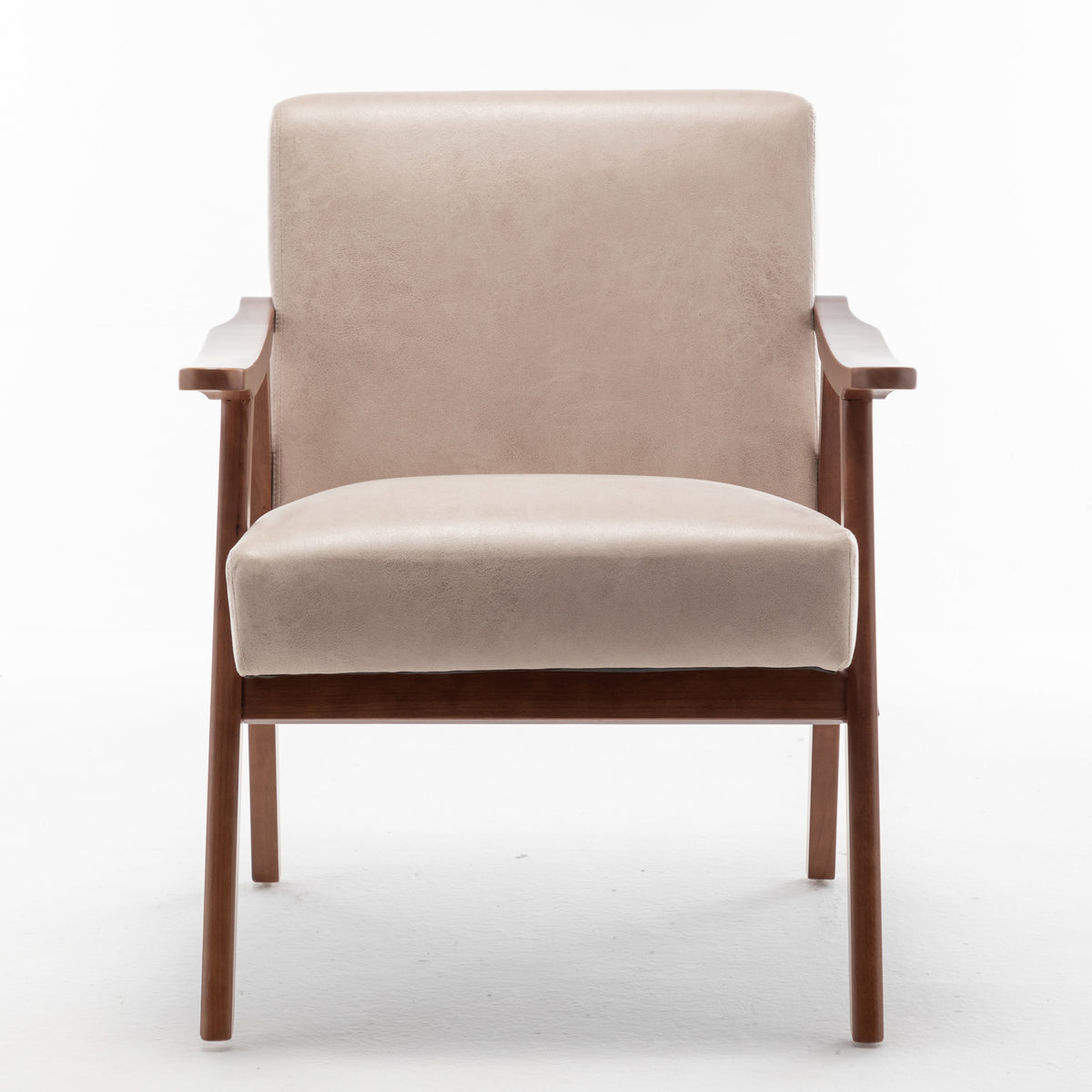 Fabric Accent Chair Light Camel