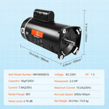 2 HP 230V Pool Pump Motor 3450 RPM Square Flange