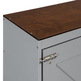 Queen Engineered Wood Murphy Bed Gray