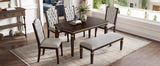 Solid Wood Dining Set Espresso