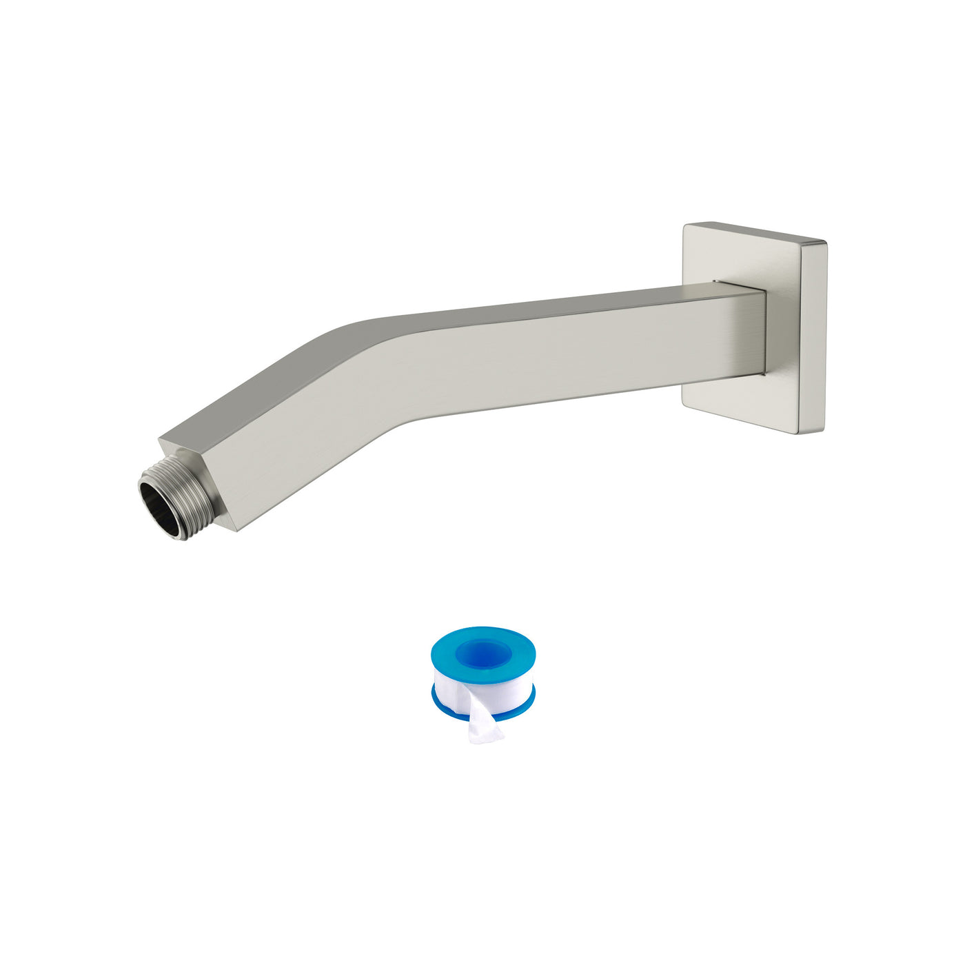 6-Inch Shower Arm Brushed Nickel Stainless Steel Flange