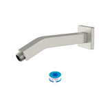 6-Inch Shower Arm Brushed Nickel Stainless Steel Flange