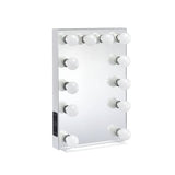 Hollywood Accent Mirror - Contemporary - White Finish - 16" x 23"