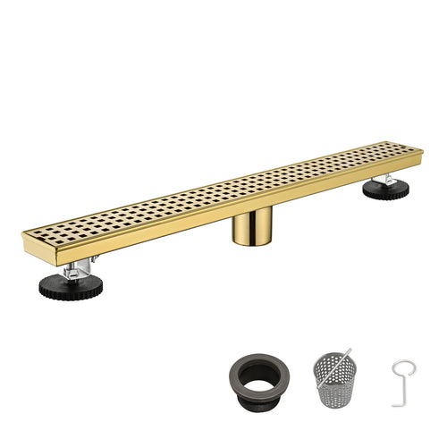 24" Linear Shower Drain 304 Stainless Steel Hair Strainer