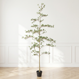 6ft Artificial Olive Tree, Realistic Faux Potted Plant in Black Pot, Indoor & Co
