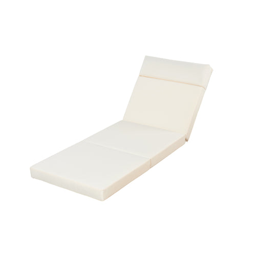 Reclining Chair Cushion with Headrest, High-Density Foam, Beige