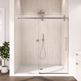 56-60"W x 72"H Frameless Sliding Shower Door Enclosure