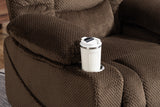 Velvet Recliner Power with Massage Brown