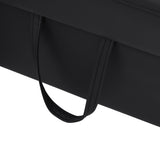 Convertible Sleeper Sofa Bed Loveseat Black PU Leather USB Ports