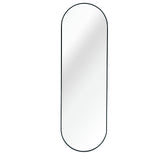 Black Pill Shaped Full Length Mirror 63 x 20 in