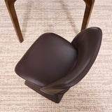 Metal Accent Chair Swivel Dark Brown