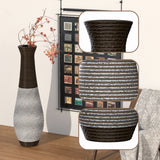 Hand-Woven PVC Rattan Floor Vase, 39.3 Inch Tall Decorative Vase