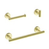 3-Piece Bathroom Hardware Accessory Set - Towel Bar, Paper Holder