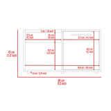 Coffee Table - Modern - Single Door Cabinet - Open Shelf