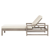 Outdoor Patio Furniture Set of 2 Acacia Wood Gray