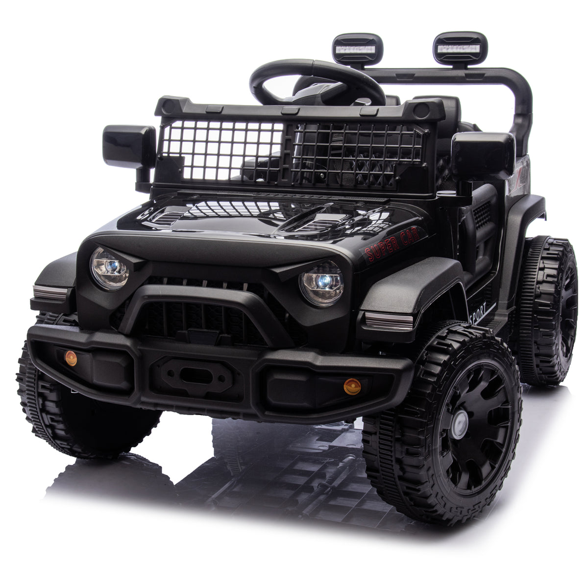 24V Kids Ride on Car W/Parents Control,Four-wheel suspension,2WD,Power display,B
