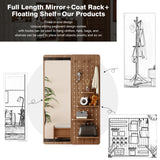 47.6 x 15.7 inch multi-functional design panel wall-mounted full-length mirror