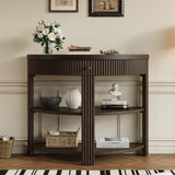Engineered Wood Console Table Espresso