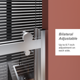 60.in W x 72.in H Frameless Shower Door Single Sliding