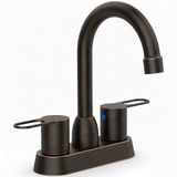 Oil Rubbed Bronze 2 Handle Centerset RV Bathroom Sink Faucet